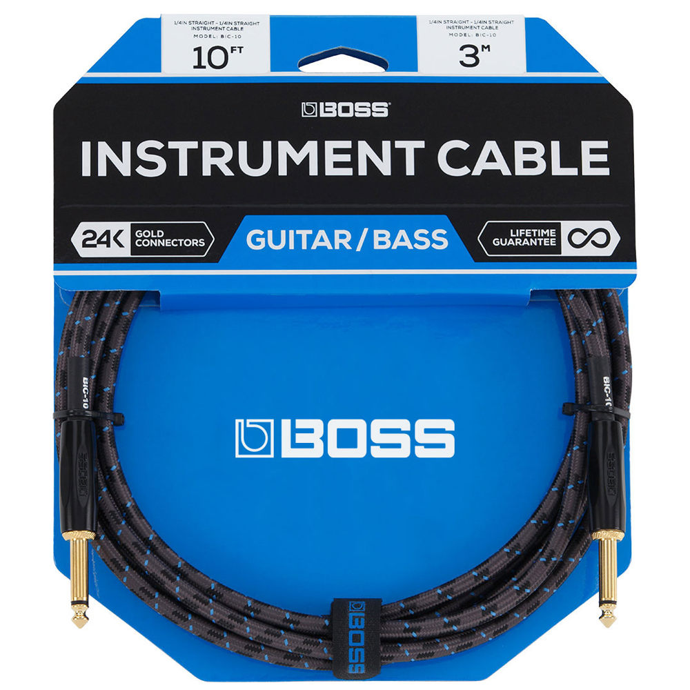 Boss BIC10 Instrument Cable Leads ; Boss BIC10 Instrument Cable Packaging