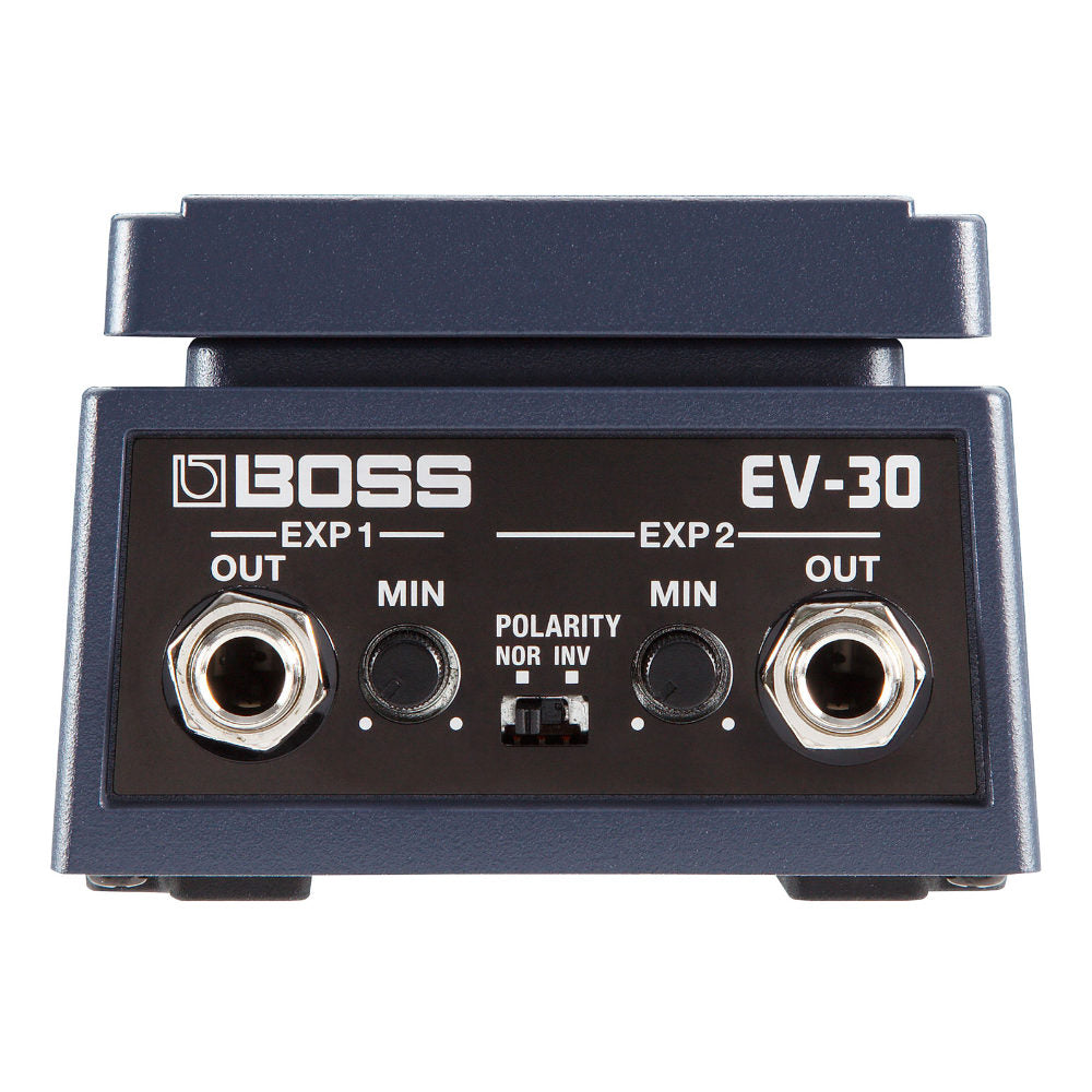 Boss EV30 Expression Pedal Side View ; Boss EV30 Expression Pedal I/O View