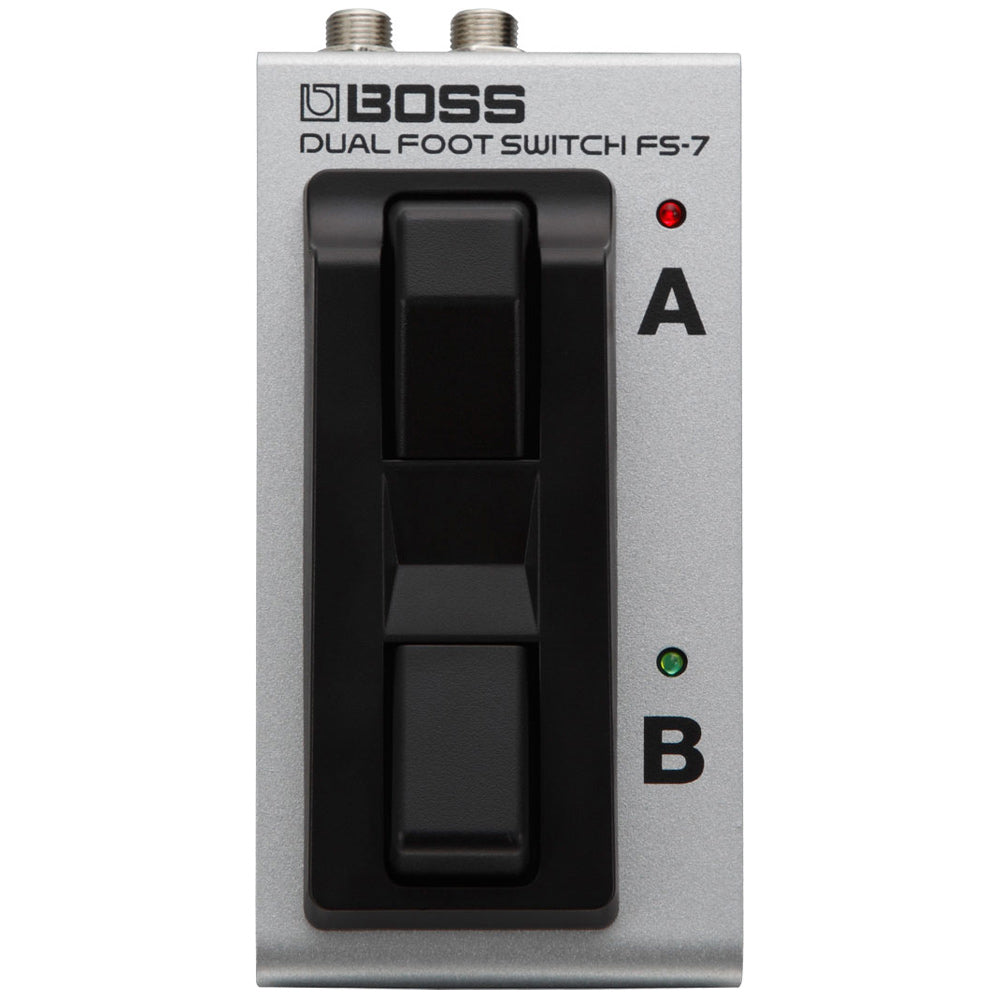 Boss FS7 Dual Footswitch Top ; Boss FS7 Dual Footswitch Side ; Boss FS7 Dual Footswitch Overview ; Boss FS7 Dual Footswitch Rear