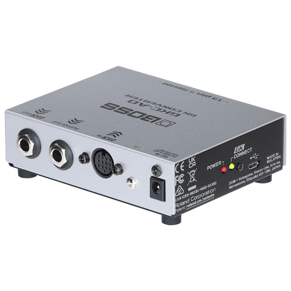 Boss GKC-AD GK Guitar Synth Converter Front ; Boss GKC-AD GK Guitar Synth Converter Angle