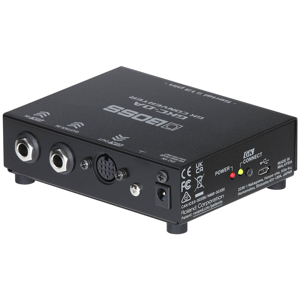 Boss GKC-DA GK Guitar Synth Converter Front ; Boss GKC-DA GK Guitar Synth Converter Angle