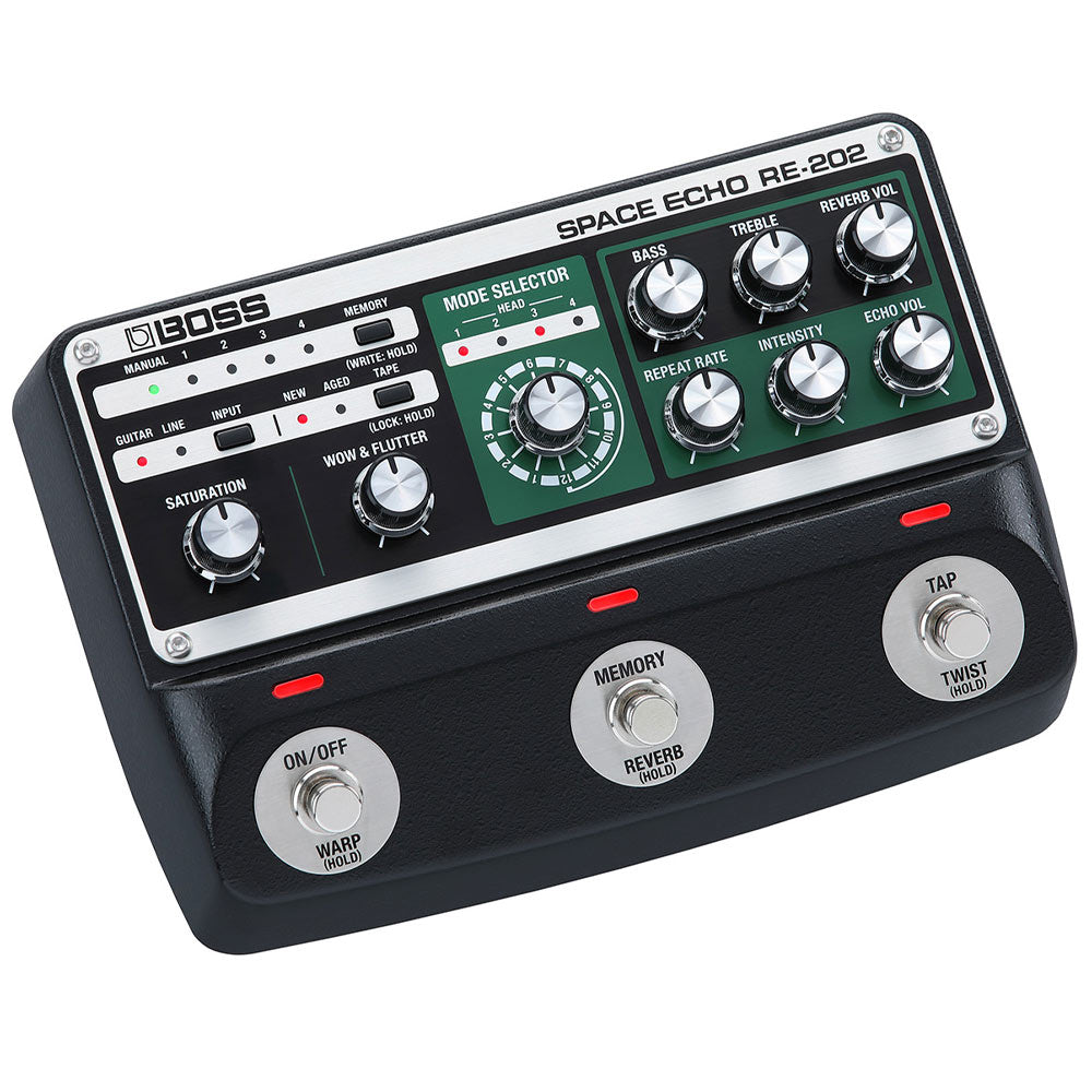 Boss RE-202 Space Echo Front ; Boss RE-202 Space Echo Above ; Boss RE-202 Space Echo Rear