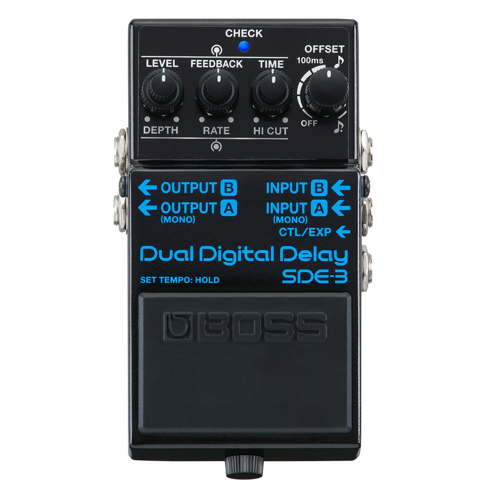 Boss SDE-3 Dual Digital Delay Front ; Boss SDE-3 Dual Digital Delay Angle ; Boss SDE-3 Dual Digital Delay Rear