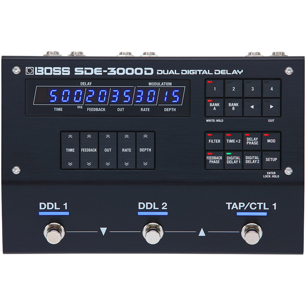Boss SDE-3000D Dual Digital Delay Front ; Boss SDE-3000D Dual Digital Delay Rear