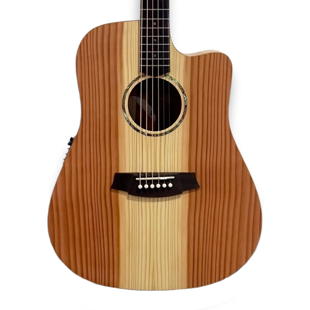 Cole Clark Studio FL1EC Redwood Maple Dreadnought Acoustic Guitar