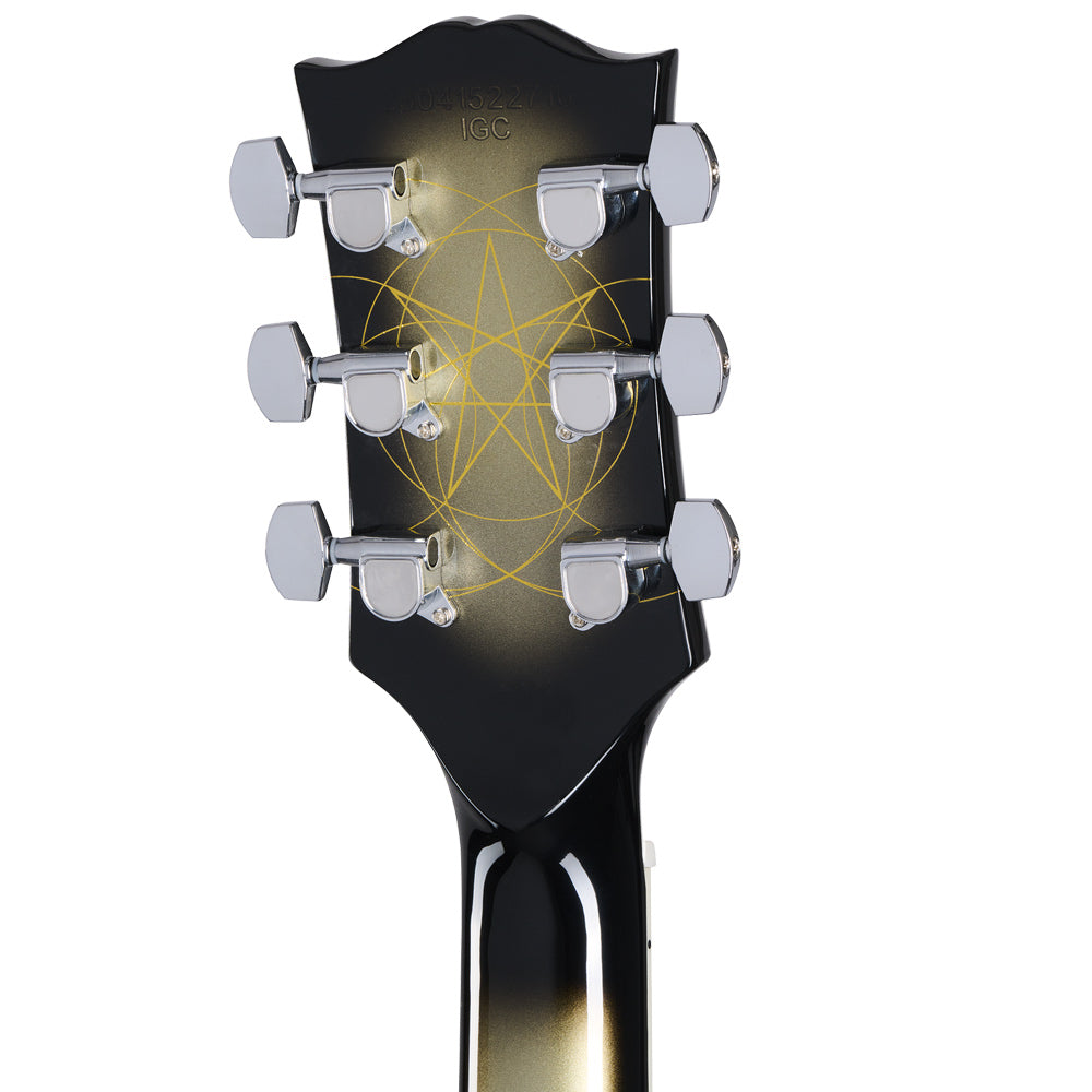 Epiphone Adam Jones 1979 Les Paul Custom Antique Silverburst Front ; Epiphone Adam Jones 1979 Les Paul Custom Antique Silverburst Full ; Epiphone Adam Jones 1979 Les Paul Custom Antique Silverburst Rear ; Epiphone Adam Jones 1979 Les Paul Custom Antique Silverburst Headstock Front ; Epiphone Adam Jones 1979 Les Paul Custom Antique Silverburst Headstock Rear ; Epiphone Adam Jones 1979 Les Paul Custom Antique Silverburst Case
