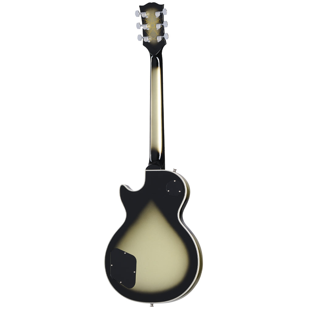 Epiphone Adam Jones 1979 Les Paul Custom Antique Silverburst Front ; Epiphone Adam Jones 1979 Les Paul Custom Antique Silverburst Full ; Epiphone Adam Jones 1979 Les Paul Custom Antique Silverburst Rear ; Epiphone Adam Jones 1979 Les Paul Custom Antique Silverburst Headstock Front ; Epiphone Adam Jones 1979 Les Paul Custom Antique Silverburst Headstock Rear ; Epiphone Adam Jones 1979 Les Paul Custom Antique Silverburst Case