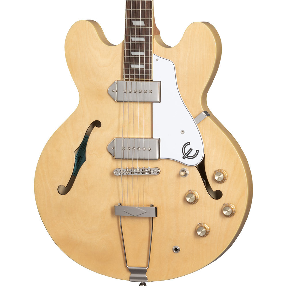 Epiphone Casino Natural Electric Guitar Front ; Epiphone Casino Natural Electric Guitar Full ; Epiphone Casino Natural Electric Guitar Headstock