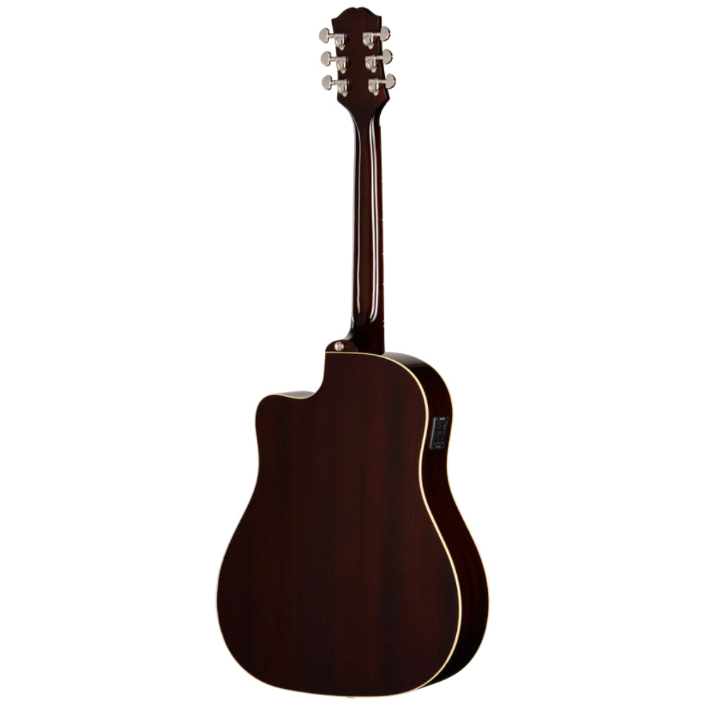 Epiphone J-45 Studio EC Vintage Sunburst Body View ; Epiphone J-45 Studio EC Vintage Sunburst Full View ; Epiphone J-45 Studio EC Vintage Sunburst Back View