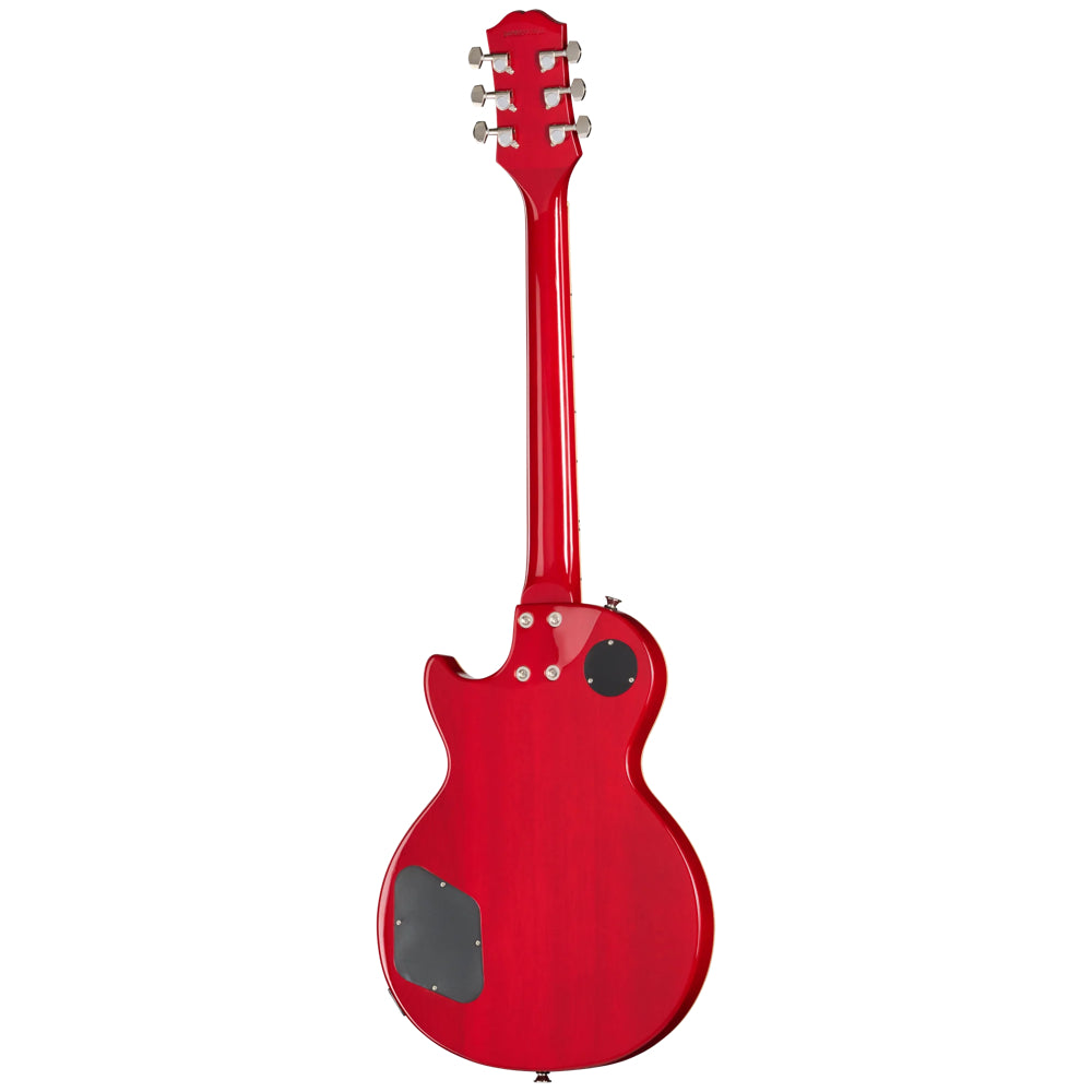 Epiphone Les Paul Tribute Plus Heritage Cherry Sunburst Body View ; Epiphone Les Paul Tribute Plus Heritage Cherry Sunburst Full View ; Epiphone Les Paul Tribute Plus Heritage Cherry Sunburst Back View