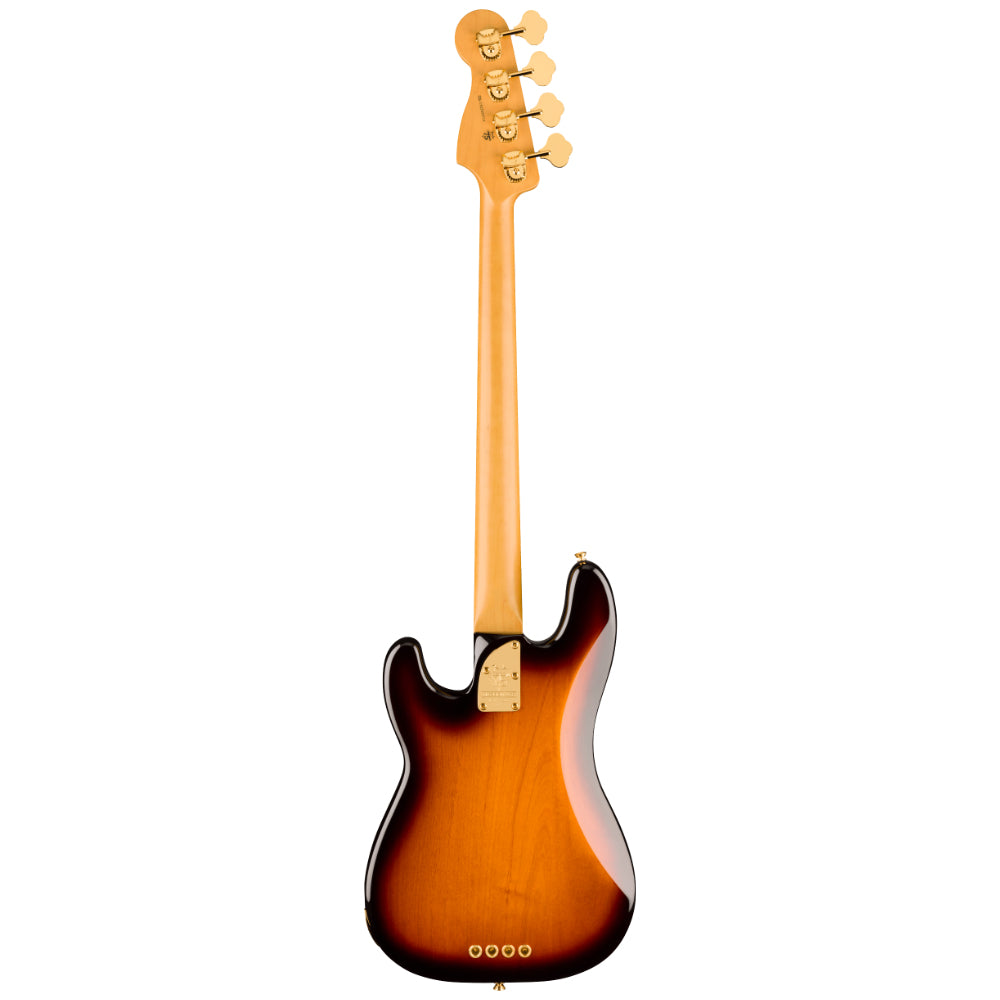 Fender 75th Anniversary American Professional Precision Bass 2-Colour Sunburst Body View ; Fender 75th Anniversary American Professional Precision Bass 2-Colour Sunburst Full View ; Fender 75th Anniversary American Professional Precision Bass 2-Colour Sunburst Back View