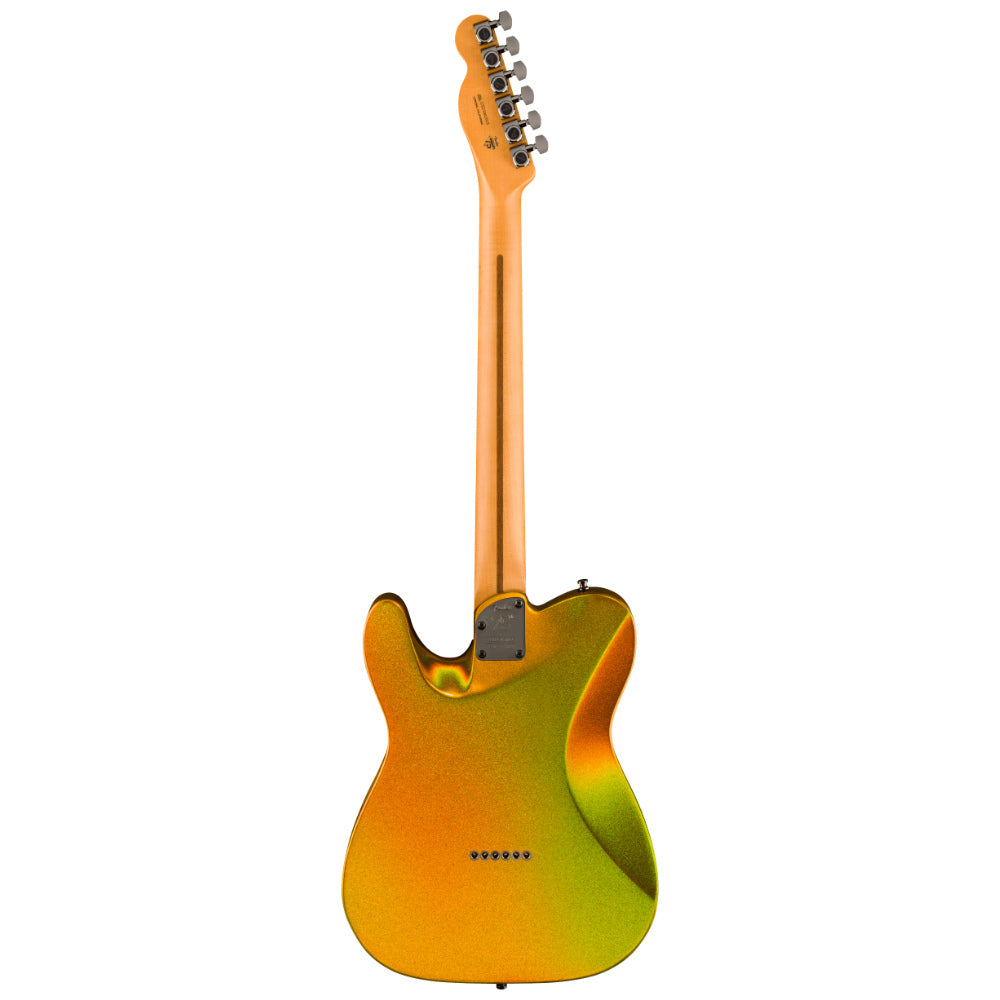 Fender 75th Anniversary American Ultra II Telecaster Liquid Gold Body View ; Fender 75th Anniversary American Ultra II Telecaster Liquid Gold Full View ; Fender 75th Anniversary American Ultra II Telecaster Liquid Gold Back View