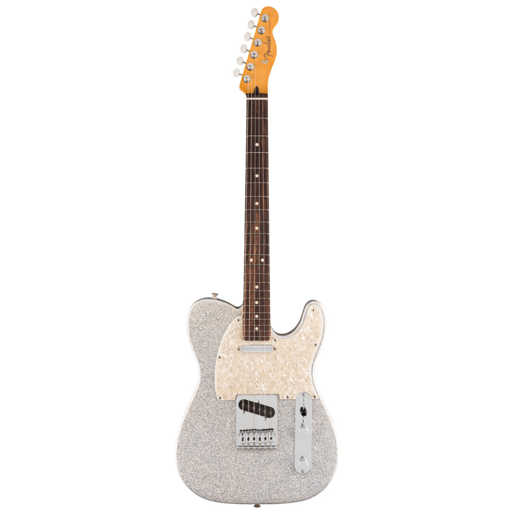 Fender 75th Anniversary Player II Telecaster Diamond Dust Sparkle Body View ; Fender 75th Anniversary Player II Telecaster Diamond Dust Sparkle Full View ; Fender 75th Anniversary Player II Telecaster Diamond Dust Sparkle Back View