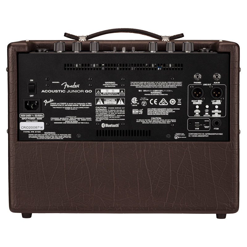 Fender Acoustic Junior Go Acoustic Amplifier ; Fender Acoustic Junior GO Acoustic Guitar Amplifier ; Fender Acoustic Junior Go Rear