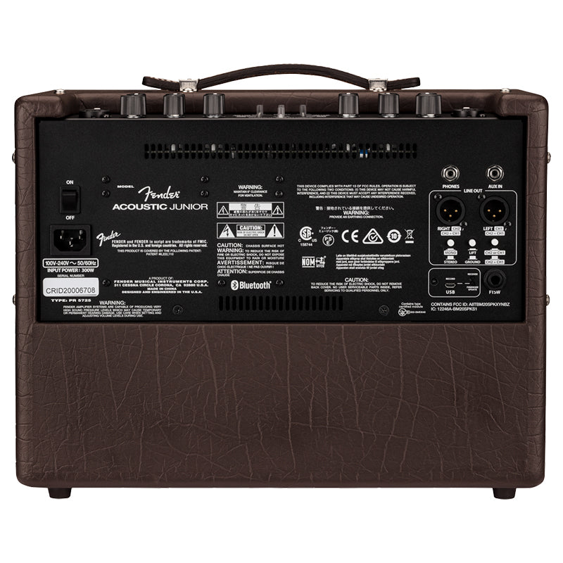 Fender Acoustic Junior Acoustic amplifier ; Fender Acoustic Junior Rear ; Fender Acoustic Junior Top Panel