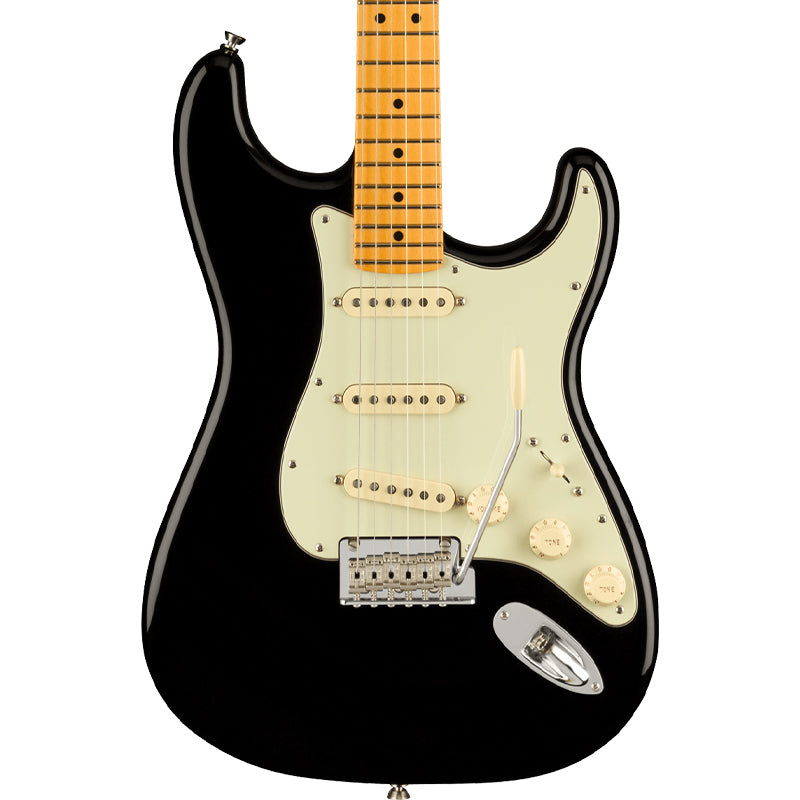 Fender American Professional II Stratocaster Black body ; Fender American Professional II Stratocaster Black all ; Fender American Professional II Stratocaster Black back