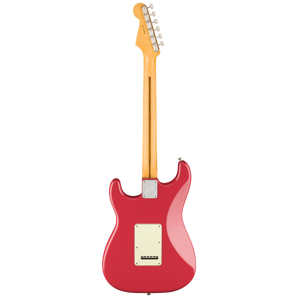 Fender American Professional Classic Stratocaster Rosewood Faded Dakota Red Close view ; Fender American Professional Classic Stratocaster Rosewood Faded Dakota Red full view ; Fender American Professional Classic Stratocaster Rosewood Faded Dakota Red back view