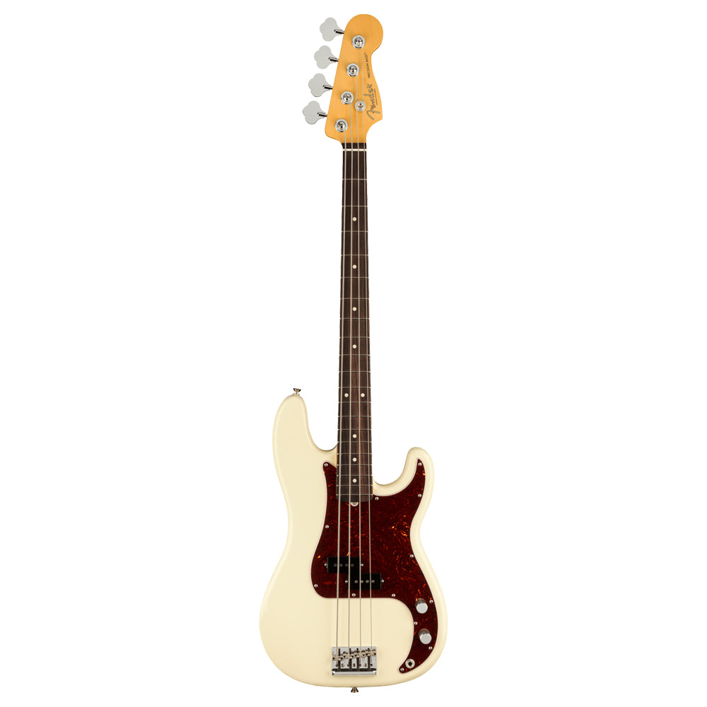 Fender American Professional II Precision Bass Olympic White Close view ; Fender American Professional II Precision Bass Olympic White Full view ; Fender American Professional II Precision Bass Olympic White Back view