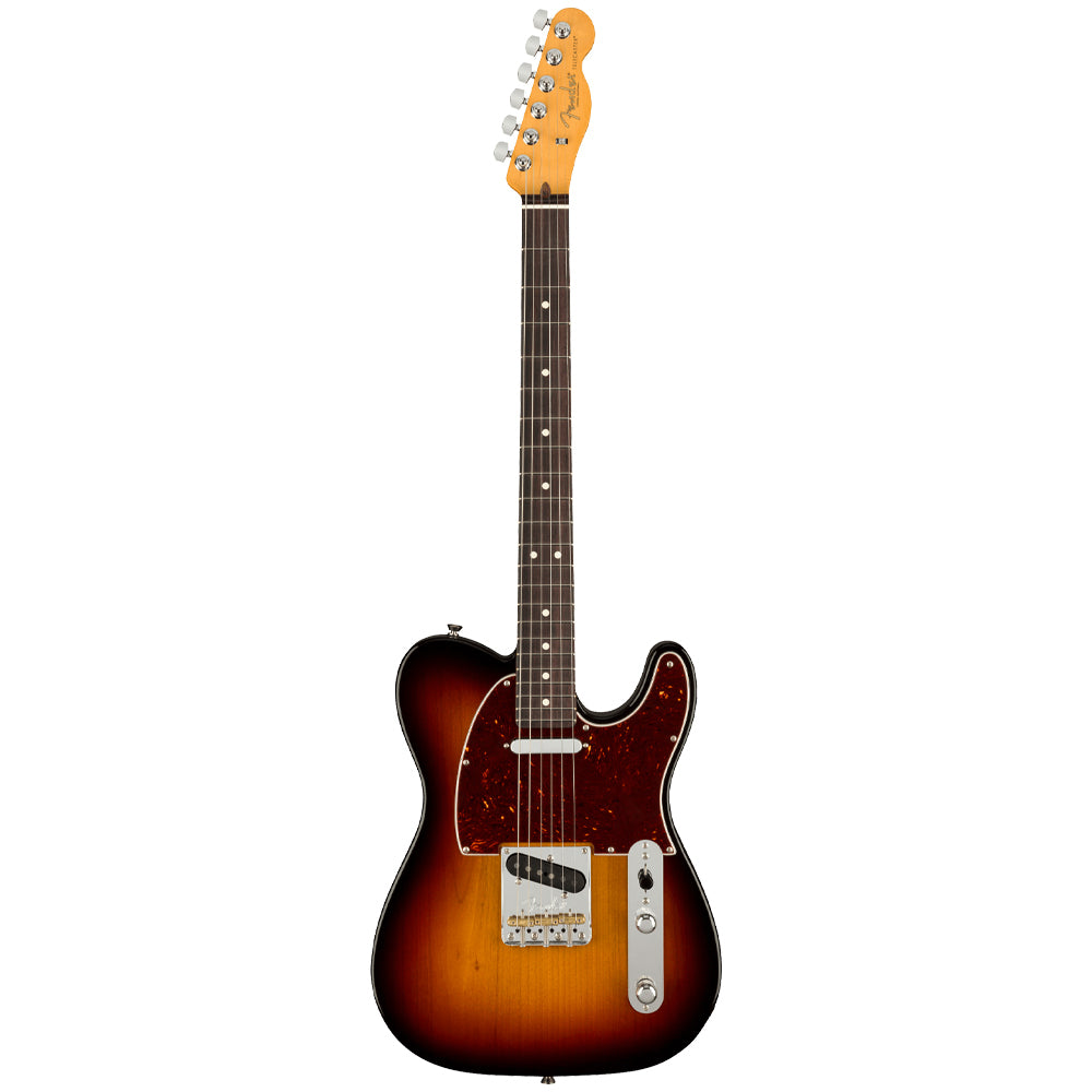 Fender American Professional II Telecaster 3-Colour Sunburst close view ; Fender American Professional II Telecaster 3-Colour Sunburst full view ; Fender American Professional II Telecaster 3-Colour Sunburst back view