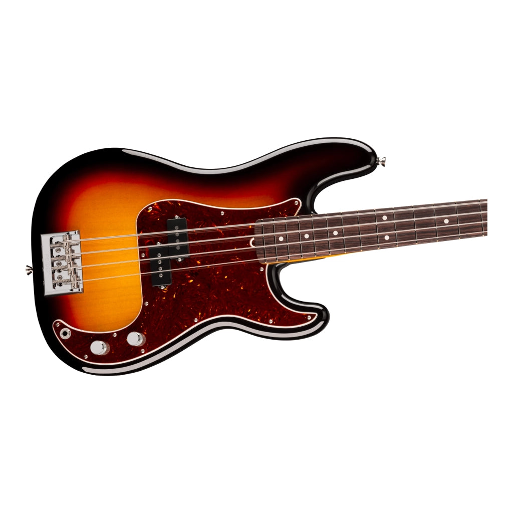 Fender American Professional Precision Bass Rosewood Fingerboard (3-Colour Sunburst) Angled View