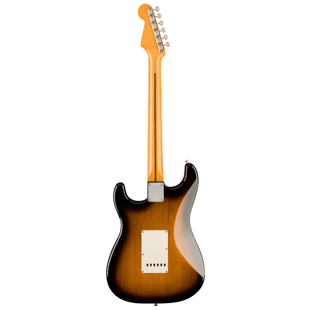 Fender American Vintage II 1957 Stratocaster 2-Colour Sunburst close view ; Fender American Vintage II 1957 Stratocaster 2-Colour Sunburst full view ; Fender American Vintage II 1957 Stratocaster 2-Colour Sunburst back view