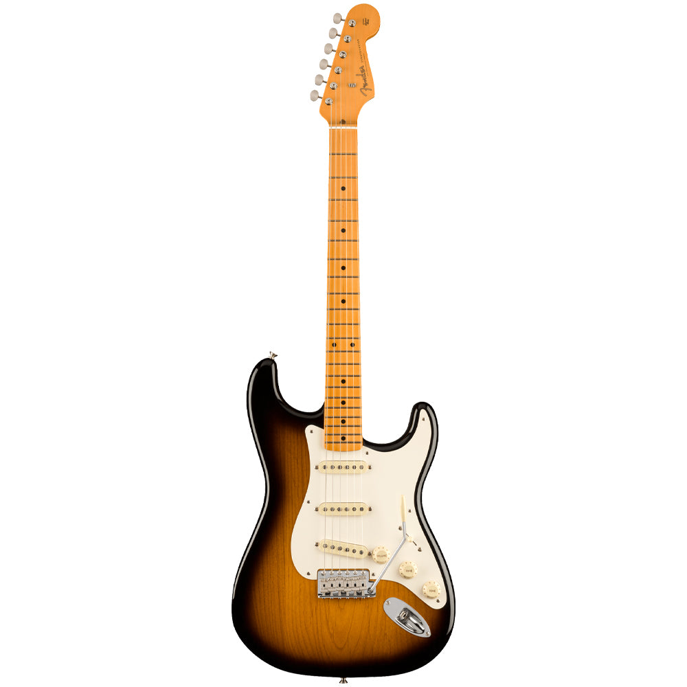 Fender American Vintage II 1957 Stratocaster 2-Colour Sunburst close view ; Fender American Vintage II 1957 Stratocaster 2-Colour Sunburst full view ; Fender American Vintage II 1957 Stratocaster 2-Colour Sunburst back view