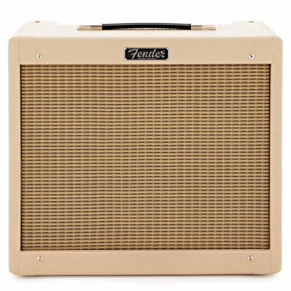 Fender Blues Junior IV Blonde front view ; Fender Blues Junior IV Blonde controls ; Fender Blues Junior IV Blonde back view
