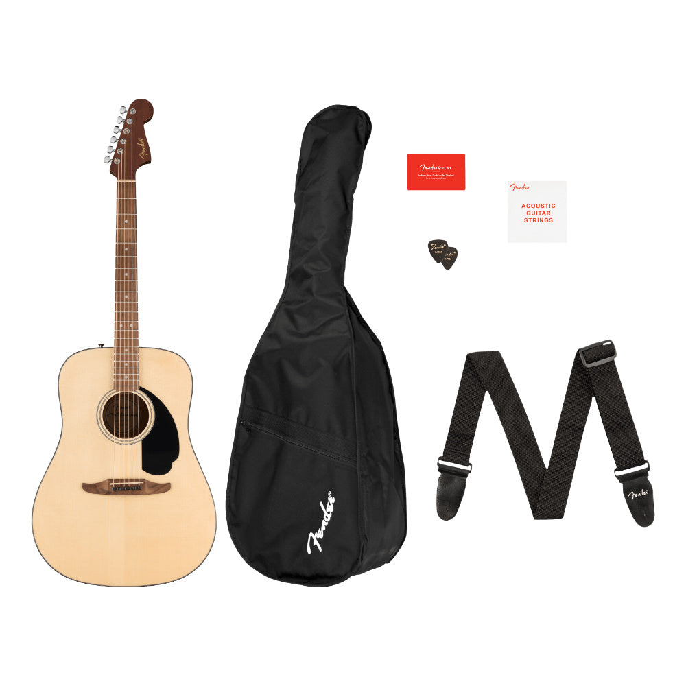 Fender California Standard Redondo Pack Natural Exploded View ; Fender California Standard Redondo Pack Natural Guitar Full View ; Fender California Standard Redondo Pack Natural Guitar Body View ; Fender California Standard Redondo Pack Natural Guitar Back View
