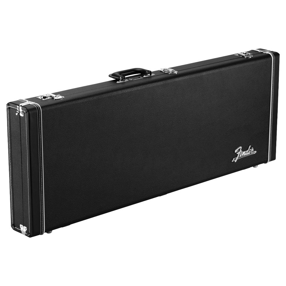 Fender Classic Series Wood Case Jazzmaster/Jaguar Black closed ; Fender Classic Series Wood Case Jazzmaster/Jaguar Black open