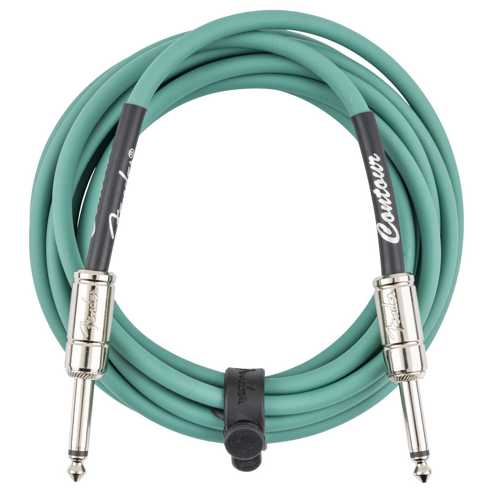 Fender Contour Instrument Cable 10ft Sherwood Green Unpacked ; Fender Contour Instrument Cable 10ft Sherwood Green Packed