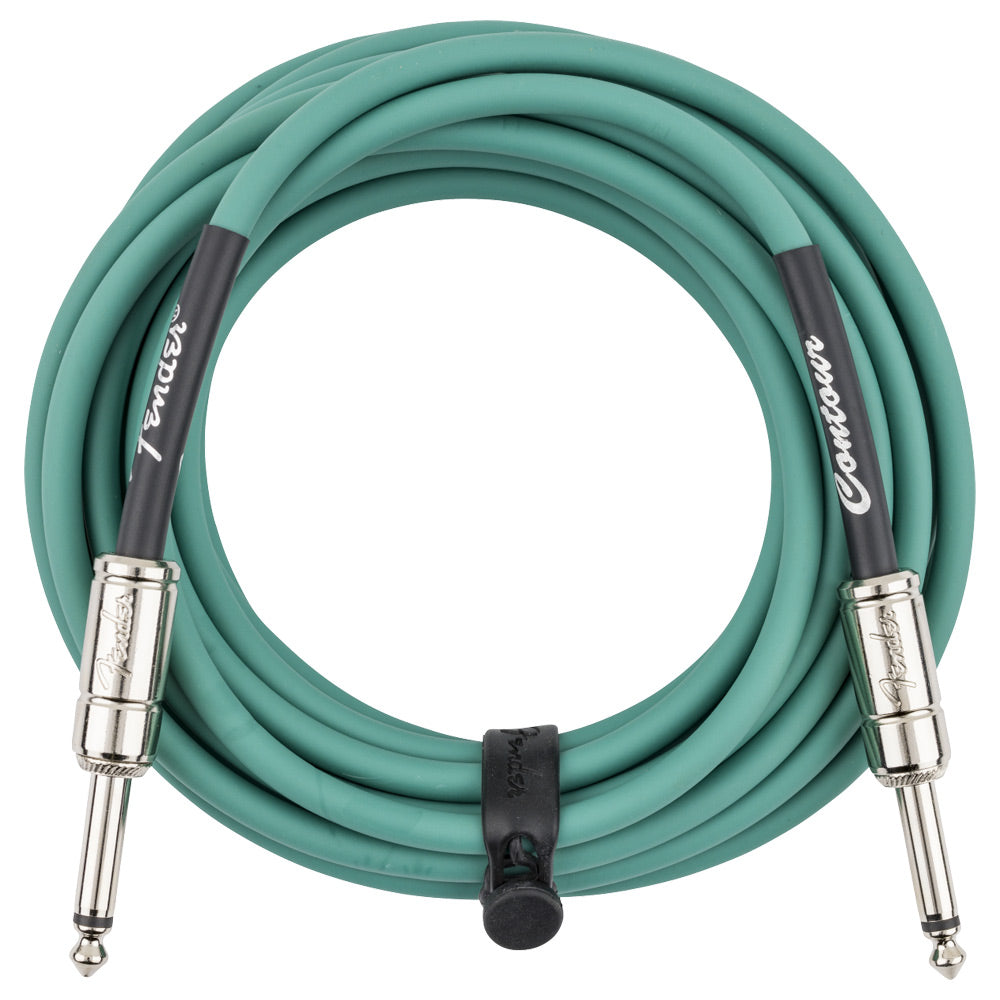 Fender Contour Instrument Cable 18.6ft Sherwood Green Unpacked ; Fender Contour Instrument Cable 18.6ft Sherwood Green Packed