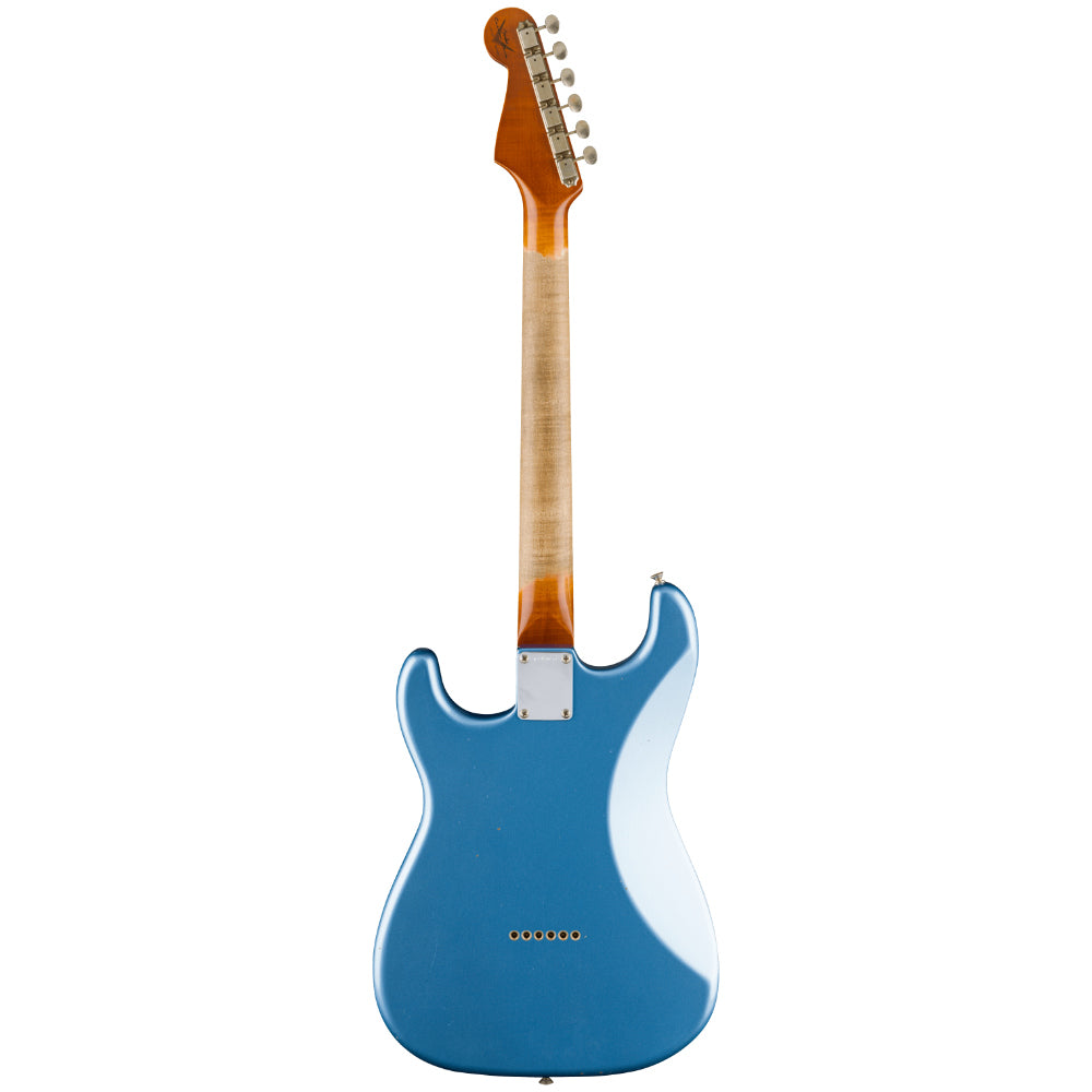 Fender Custom Shop Limited Edition Ariel Posen Signature Stratocaster Journeyman Relic Faded Lake Placid Blue Body View ; Fender Custom Shop Limited Edition Ariel Posen Signature Stratocaster Journeyman Relic Faded Lake Placid Blue Full View ; Fender Custom Shop Limited Edition Ariel Posen Signature Stratocaster Journeyman Relic Faded Lake Placid Blue Back View
