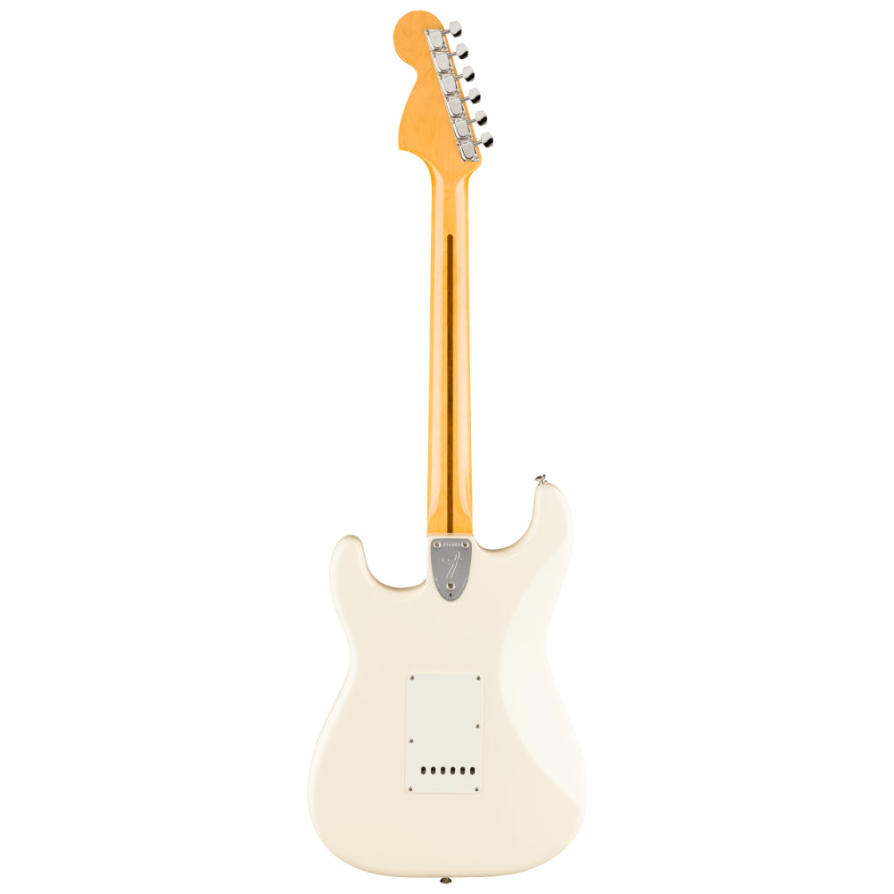 Fender Limited Edition American Vintage II 1973 Stratocaster Olympic White Body View ; Fender Limited Edition American Vintage II 1973 Stratocaster Olympic White Full View ; Fender Limited Edition American Vintage II 1973 Stratocaster Olympic White Back View