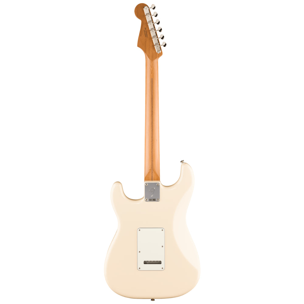 Fender Limited Edition Player II Stratocaster Olympic White Body View ; Fender Limited Edition Player II Stratocaster Olympic White Full View ; Fender Limited Edition Player II Stratocaster Olympic White Back View