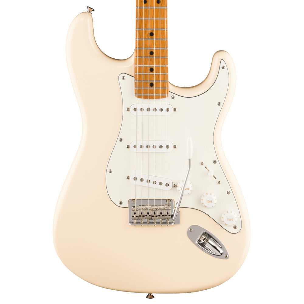 Fender Limited Edition Player II Stratocaster Olympic White Body View ; Fender Limited Edition Player II Stratocaster Olympic White Full View ; Fender Limited Edition Player II Stratocaster Olympic White Back View