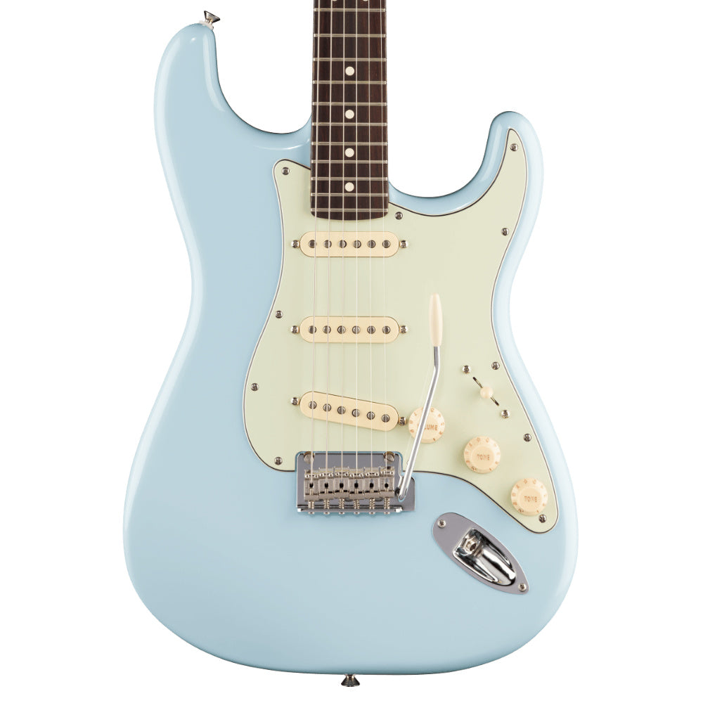 Fender Limited Edition Player II Stratocaster Sonic Blue Body View ; Fender Limited Edition Player II Stratocaster Sonic Blue Full View ; Fender Limited Edition Player II Stratocaster Sonic Blue Back View