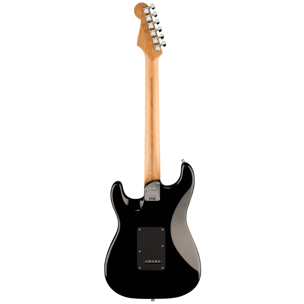 Fender Limited Edition Ultra II Stratocaster Black Body View ; Fender Limited Edition Ultra II Stratocaster Black Full View ; Fender Limited Edition Ultra II Stratocaster Black Back View
