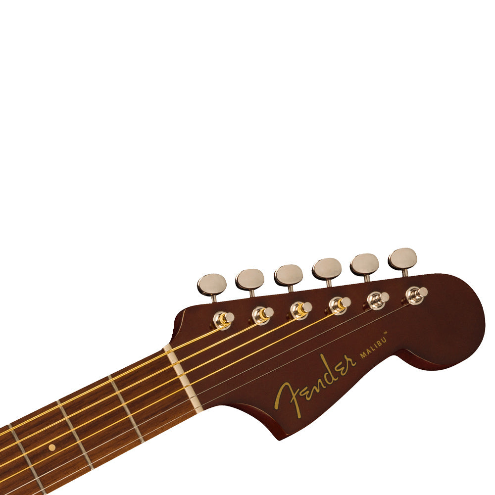 Fender Malibu Player Sunburst Acoustic/Electric Guitar Front ; Fender Malibu Player Sunburst Acoustic/Electric Guitar Full ; Fender Malibu Player Sunburst Acoustic/Electric Guitar Full Rear ; Fender Malibu Player Sunburst Acoustic/Electric Guitar Headstock