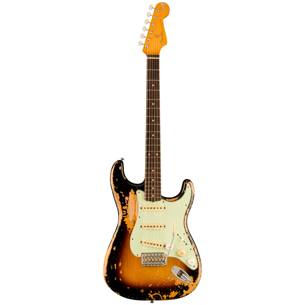 Fender Mike McCready Stratocaster 3-Colour Sunburst Front ; Fender Mike McCready Stratocaster 3-Colour Sunburst Full ; Fender Mike McCready Stratocaster 3-Colour Sunburst Rear Full ; Fender Mike McCready Stratocaster 3-Colour Sunburst Headstock Front ; Fender Mike McCready Stratocaster 3-Colour Sunburst Headstock Rear