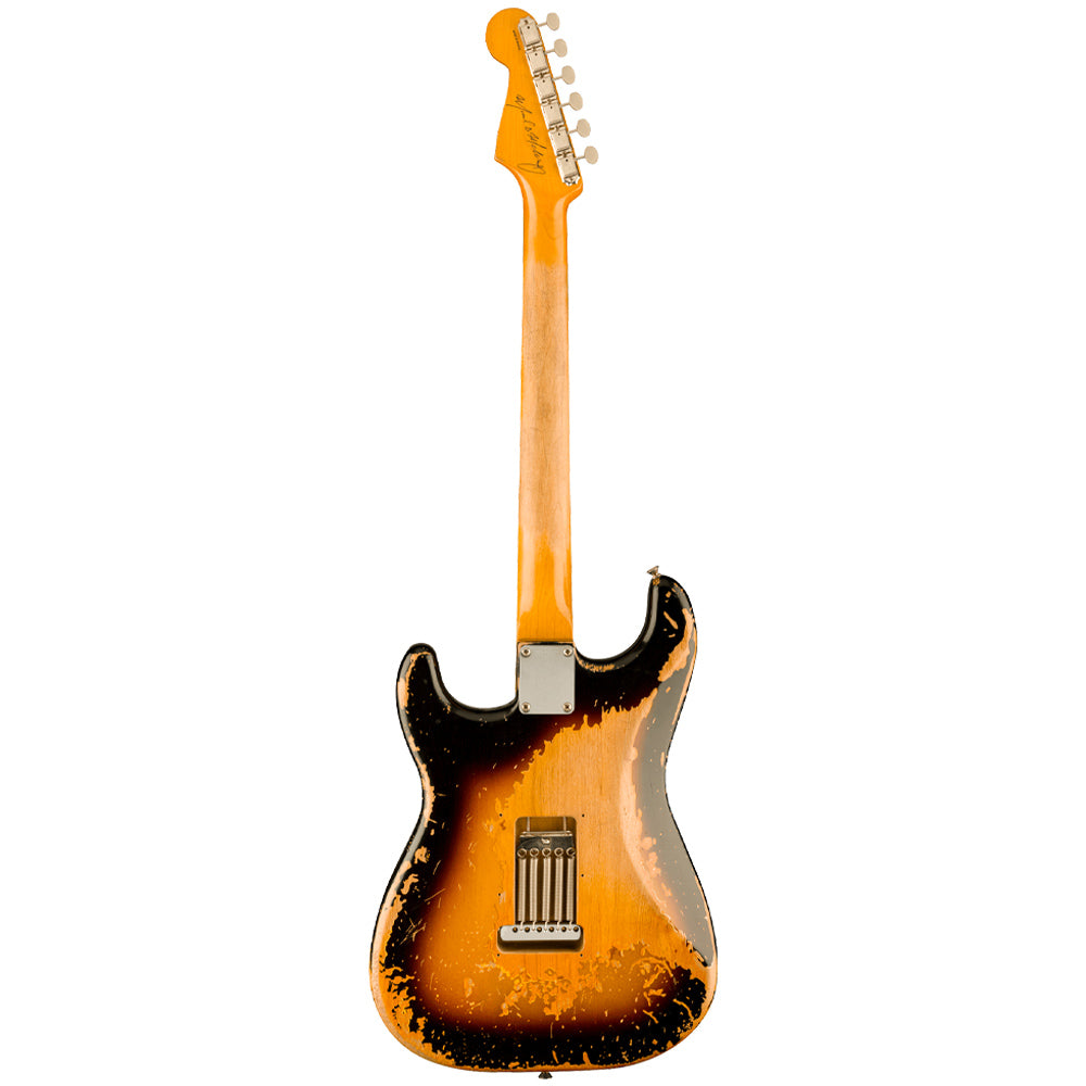 Fender Mike McCready Stratocaster 3-Colour Sunburst Front ; Fender Mike McCready Stratocaster 3-Colour Sunburst Full ; Fender Mike McCready Stratocaster 3-Colour Sunburst Rear Full ; Fender Mike McCready Stratocaster 3-Colour Sunburst Headstock Front ; Fender Mike McCready Stratocaster 3-Colour Sunburst Headstock Rear