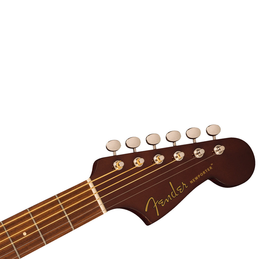 Fender Newporter Player Natural Acoustic/Electric Guitar Front ; Fender Newporter Player Natural Acoustic/Electric Guitar Full ; Fender Newporter Player Natural Acoustic/Electric Guitar Rear ; Fender Newporter Player Natural Acoustic/Electric Guitar Headstock
