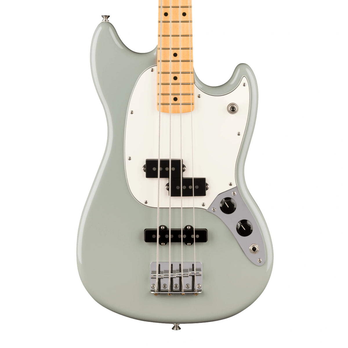 Fender Player II Mustang Bass PJ Maple Fingerboard (Cactus Grey) Body View