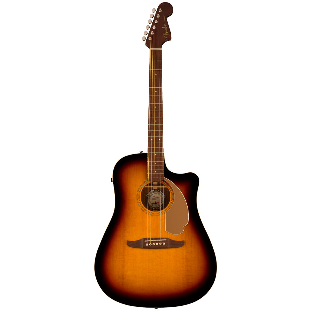 Fender Redondo Player Acoustic/Electric Guitar Sunburst Front ; Fender Redondo Player Acoustic/Electric Guitar Sunburst Full ; Fender Redondo Player Acoustic/Electric Guitar Sunburst Rear ; Fender Redondo Player Acoustic/Electric Guitar Sunburst Headstock
