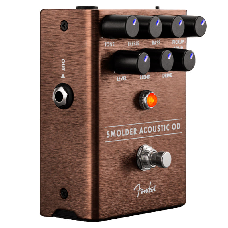 Fender Smolder Acoustic Overdrive Pedal ; Fender Smolder Acoustic Overdrive Pedal Angle
