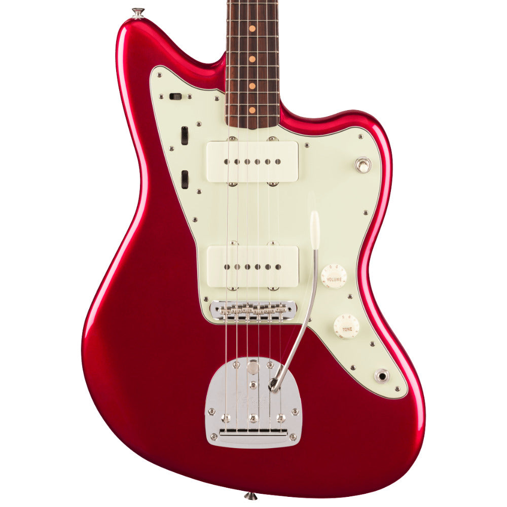 Fender Vintera III Mid '60s Jazzmaster Candy Apple Red Body View ; Fender Vintera III Mid '60s Jazzmaster Candy Apple Red Full View ; Fender Vintera III Mid '60s Jazzmaster Candy Apple Red Back View