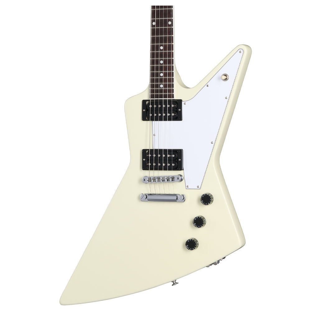 Gibson 70s Explorer Classic White close view ; Gibson 70s Explorer Classic White full view ; Gibson 70s Explorer Classic White back view