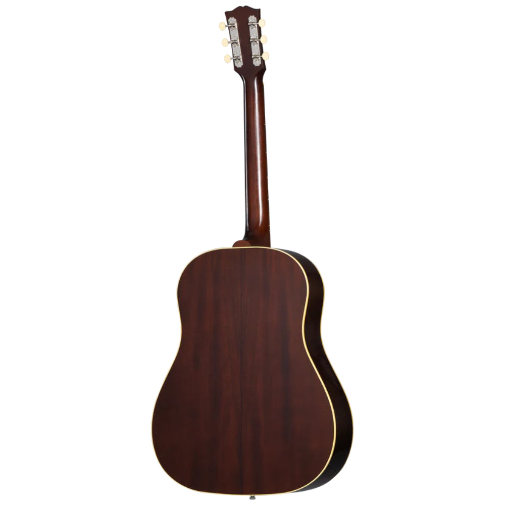 Gibson Custom Shop 1942 Banner J45 Vintage Sunburst Body View ; Gibson Custom Shop 1942 Banner J45 Vintage Sunburst Full View ; Gibson Custom Shop 1942 Banner J45 Vintage Sunburst Headstock View ; Gibson Custom Shop 1942 Banner J45 Vintage Sunburst Back View