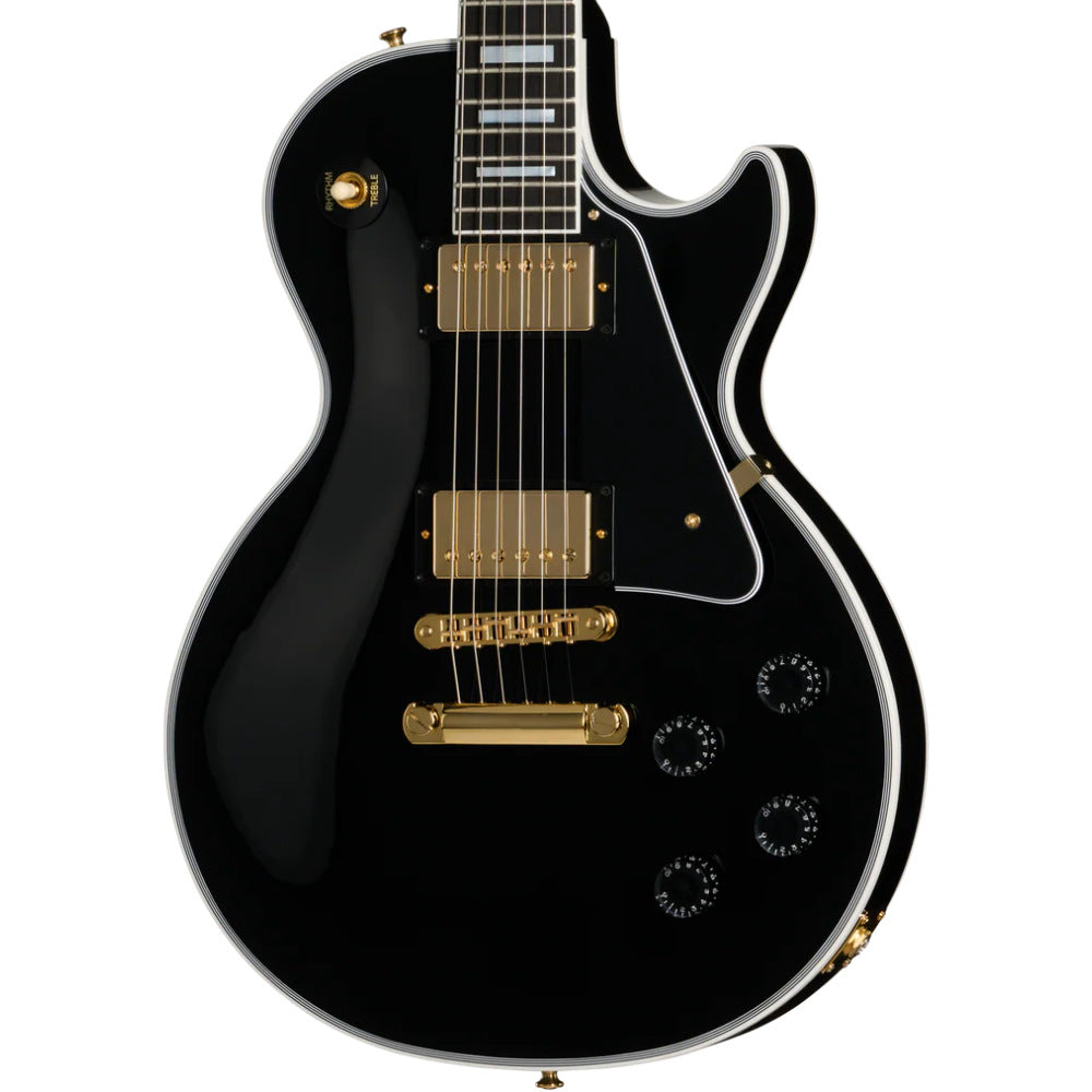Gibson Custom Shop Les Paul Custom Ebony Body View ; Gibson Custom Shop Les Paul Custom Ebony Full View ; Gibson Custom Shop Les Paul Custom Ebony Back View