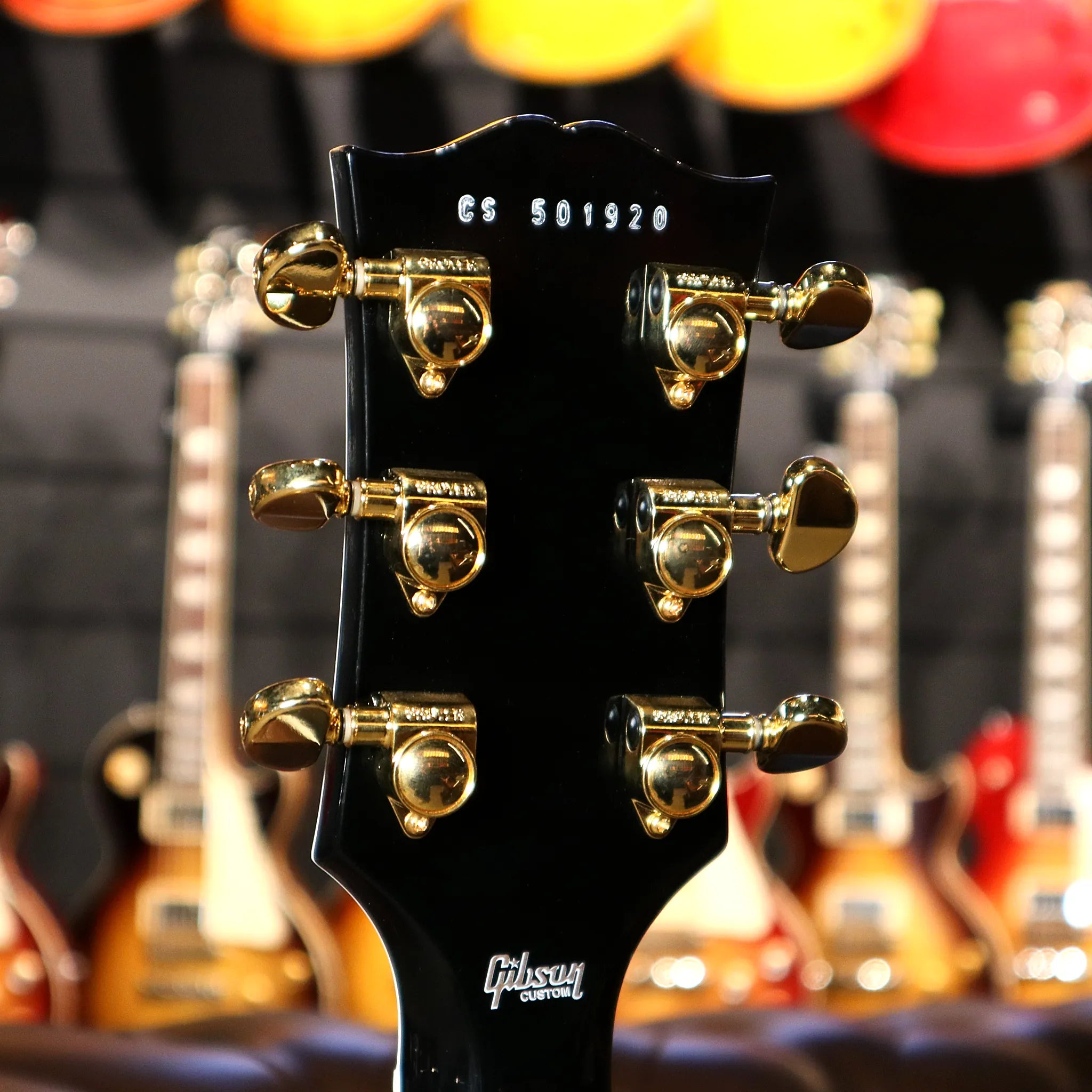 Gibson Custom Shop Les Paul Custom (Ebony) Headstock Back