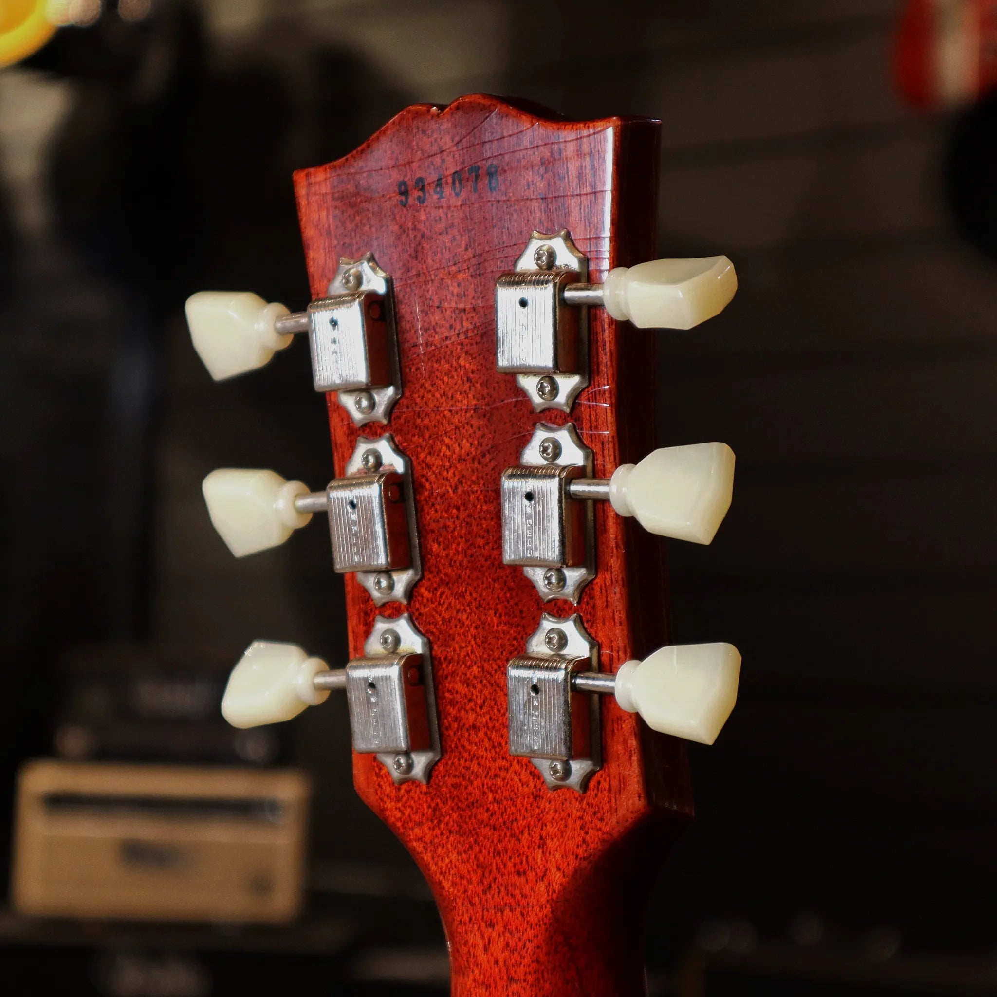 Gibson Custom Shop Murphy Lab 1959 Les Paul Standard Ultra Light Aged (Sunrise Teaburst) Headstock Back